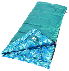 Kids Camo™ 45°F Youth Sleeping Bag, Blue Camo