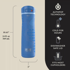 Contigo® x Ally Love Jackson Chill 2.0 Stainless Steel Water Bottle with AUTOPOP®  Lid, 24oz