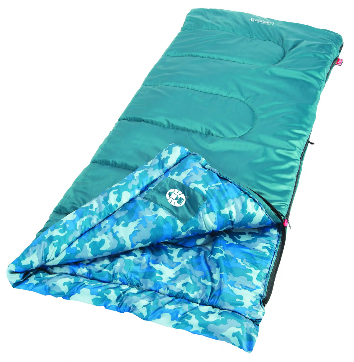 Kids Camo™ 45°F Youth Sleeping Bag, Blue Camo
